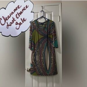 Enfocus Studio Women’s Size 12 Multicolor Patterned Dress